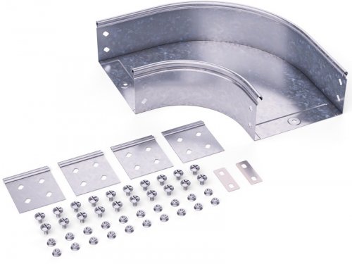Угол для лотка горизонтальный без крышки DKC S5 Combitech CPO90 90град. 100х80 с креплением картинка